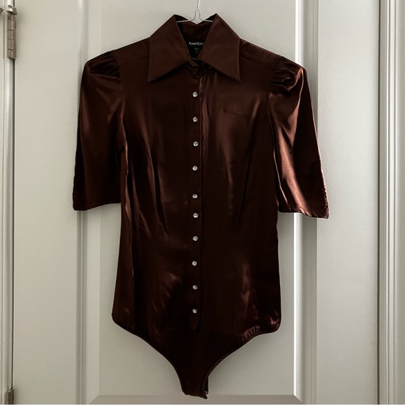 Bebe Brown Buckle Flares (XS)